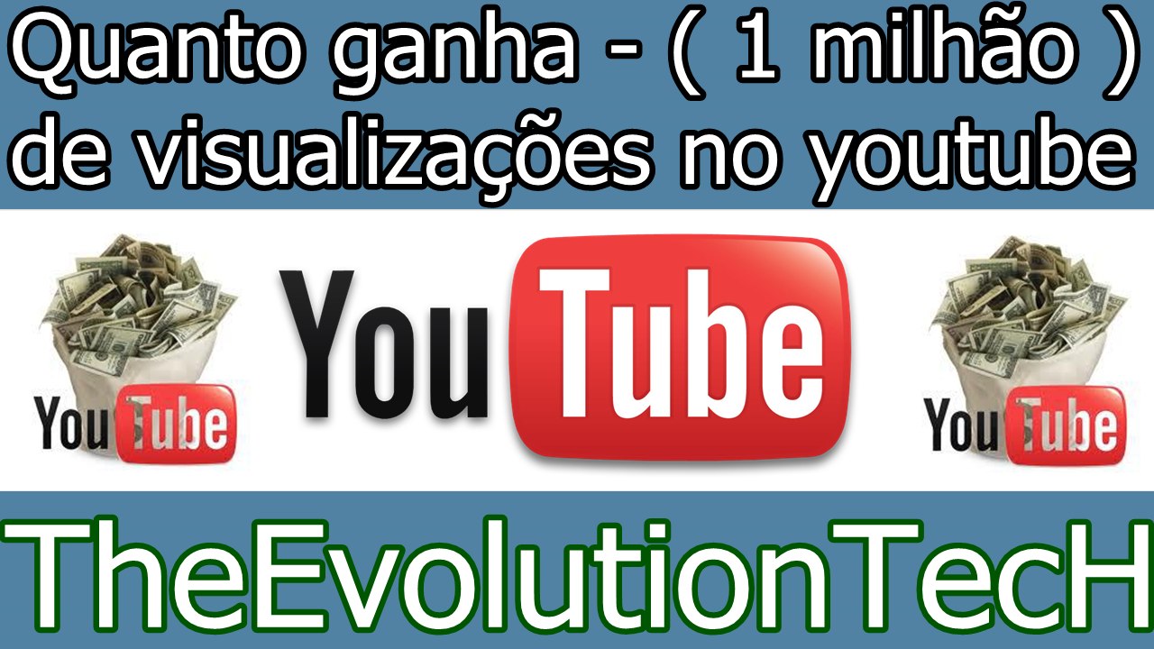 Quanto o youtube paga por 1 MILHÃO de visualizações 2017