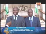 Audience du président de la republique accordée au ministre burkinabé des affaires étrangères