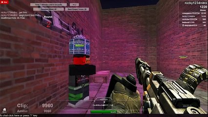 *First try*ROBLOX custom zombies w/ my friend angrybird!!