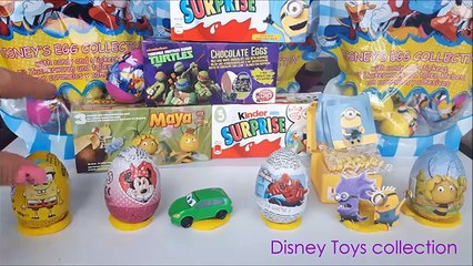 Minions Surprise Egg,SpongeBob SquarePants,Minnie Mouse,Spiderman, Maya The Bee kinder surprise Eggs