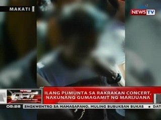 Ilang pumunta sa rakrakan concert, nakunang gumagamit ng marijuana