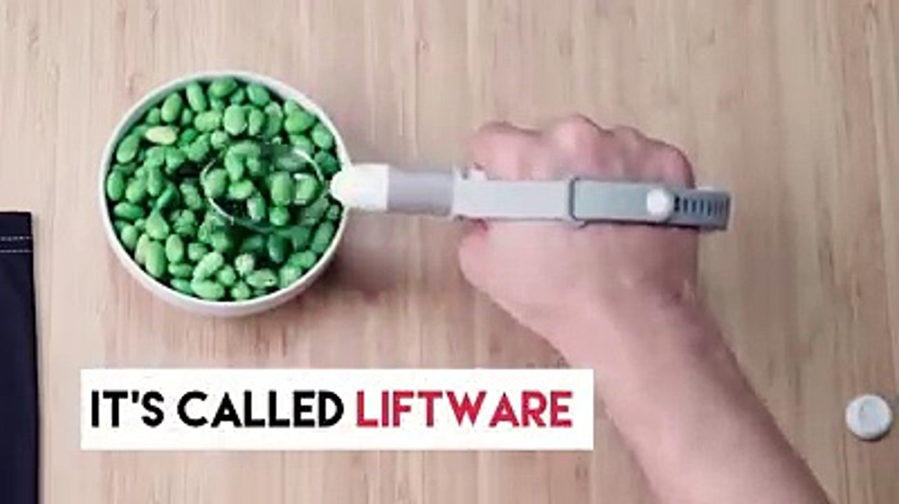 Spoon that helps hand tremor patients