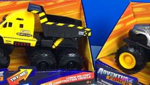 ADVENTURE FORCE 6X6 CONSTRUCTION VEHICLE MIGHTY MACHINES DUMP TRUCK & TOW TRUCK AT JOBSITE- UNBOXING