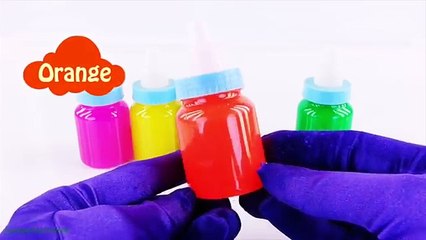 Learn Colors with Baby Bottles Clay Slime Surprise Eggs Fun Activity for Babies Kids and Toddlers
