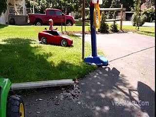 Awesome Kid Little Car Drifting