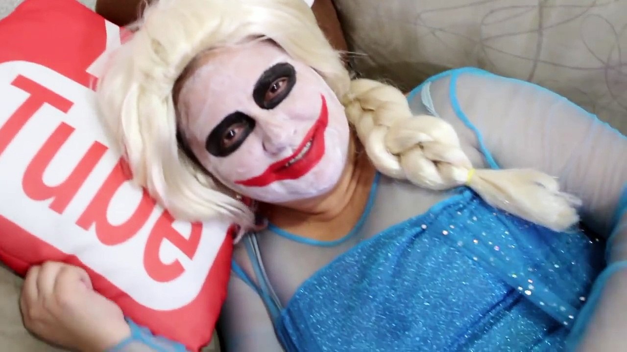 Batman & Frozen Elsa become Joker and Joker Girl - Spiderman And Frozen Elsa Funny Superheroes