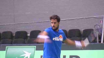 El equipo español de la Copa Davis entrena en Osijek antes del duelo con Croacia