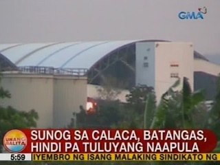 UB: Sunog sa Calaca, Batangas, hindi pa tuluyang naapula