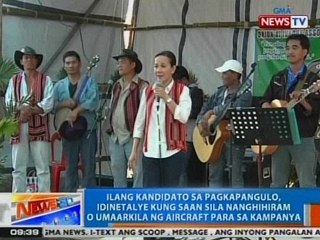 NTG: Ilang kandidato sa pagkapangulo, idinetalye kung saan sila nanghihiram o umaarkila ng aircraft