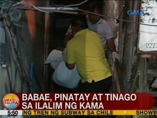 UB: Babae, pinatay at tinago sa ilalim ng kama sa Pasay City