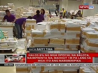 QRT: Halos 8% ng mga opisyal na balota, naimprenta na