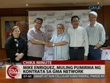 24 Oras: Mike Enriquez, muling pumirma ng kontrata sa GMA Network