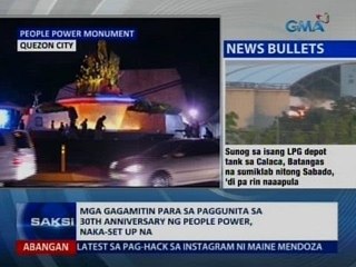 SAKSI: Mga gagamitin para sa paggunita sa 30th anniversary ng People Power, naka-set up na