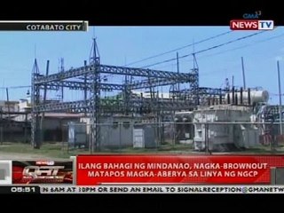 Ilang bahagi ng Mindanao, nagka-brownout matapos magka-aberya sa linya ng NGCP