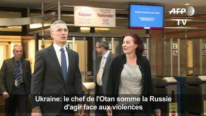 Le chef de l'Otan somme la Russie d'agir face aux violences