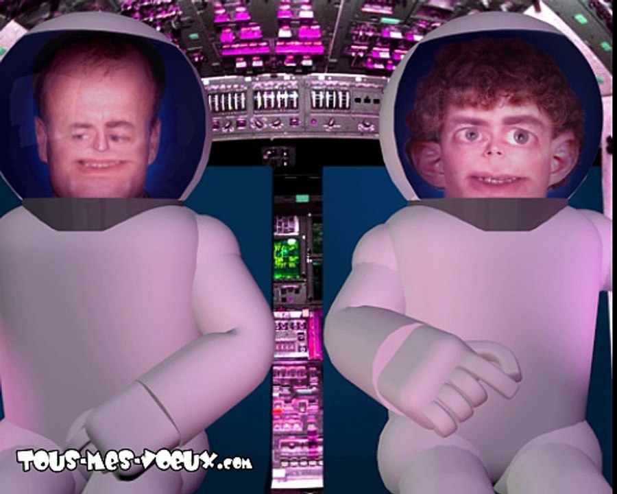 Les astronautes - joyeux anniversaire, carte anniversaire animée