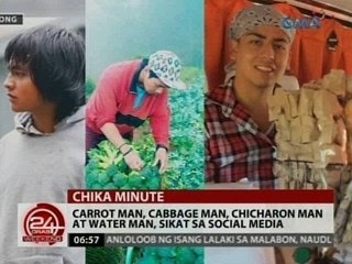 24 Oras: Carrot man, cabbage man, chicharon man at water man, sikat sa social media
