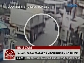 24 Oras: Lalaki, patay matapos magulungan ng truck