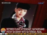 UB: Retired flight attendant, natagpuang patay sa bahay nito sa Teresa, Rizal