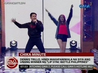 24 Oras: Dennis Trillo, hindi makapaniwala na siya ang unang winner ng 'Lip Sync Battle Philippines'