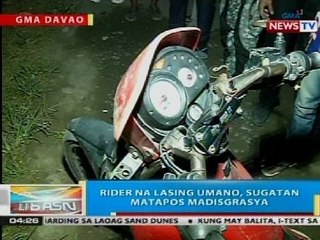 BP: Rider na lasing umano, sugatan matapos madisgrasya
