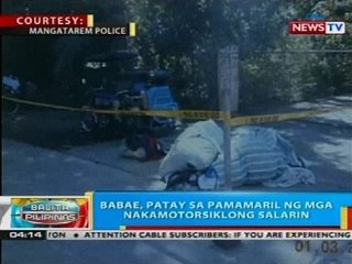 BP: Babae, patay sa pamamaril ng mga nakamotorsiklong salarin