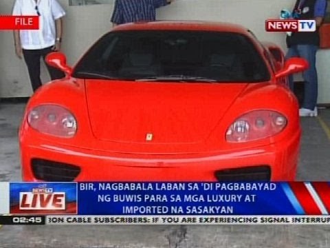 BIR, nagbabala laban sa 'di pagbabayad ng buwis para sa mga luxury at imported na sasakyan