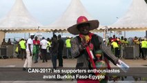 CAN-2017: les supporters enthousiastes avant Burkina Faso-Egypte