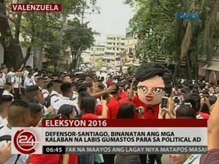 24 Oras: Defensor-Santiago, binanatan ang mga kalaban na labis gumastos para sa political ad