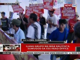 QRT: Ilang grupo ng mga raliyista, sumugod sa SSS head office