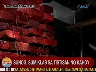 UB: Sunog, sumiklab sa tistisan ng kahoy sa Tandang Sora, QC