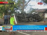 7-anyos na batang lalaki, patay matapos mahagip ng truck