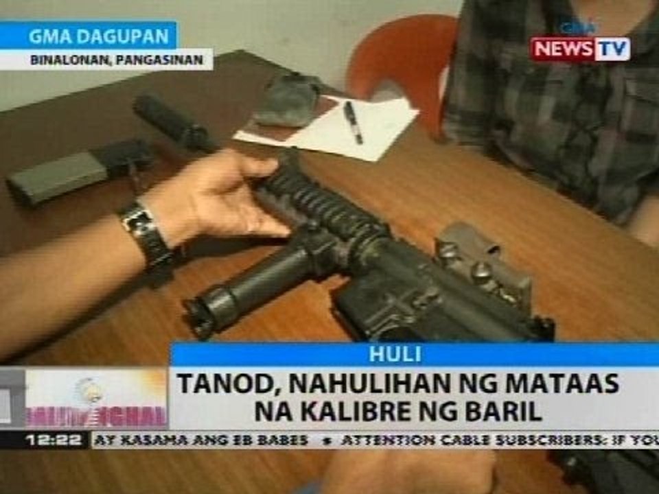 BT: Tanod, nahulihan ng mataas na kalibre ng baril
