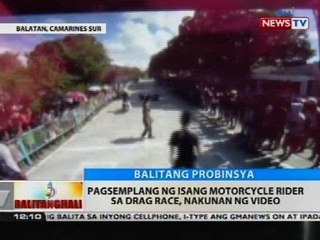 Pagsemplang ng isang motorcycle rider sa drag race, nakunan ng video