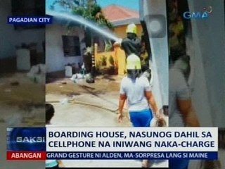 SAKSI: Boarding house, nasunog dahil sa cellphone na iniwang naka-charge