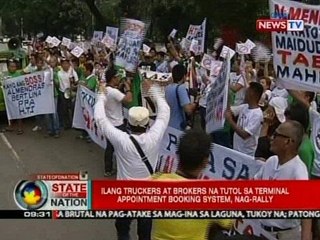 SONA: Ilang truckers at brokers na tutol sa 'TABS', nag-rally