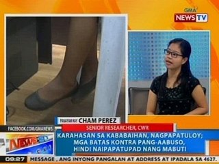 Karahasan sa kababaihan, nagpapatuloy; mga batas vs. pang-aabuso, hindi naipapatupad nang mabuti