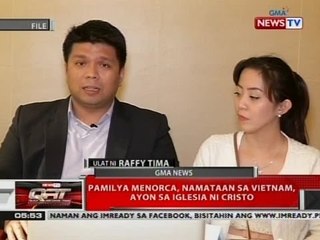 QRT: Pamilya Menorca, namataan sa Vietnam ayon sa Iglesia Ni Cristo