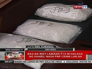 QRT: Bag na may lamang P15-M halaga ng shabu, nasa PNP crime lab na
