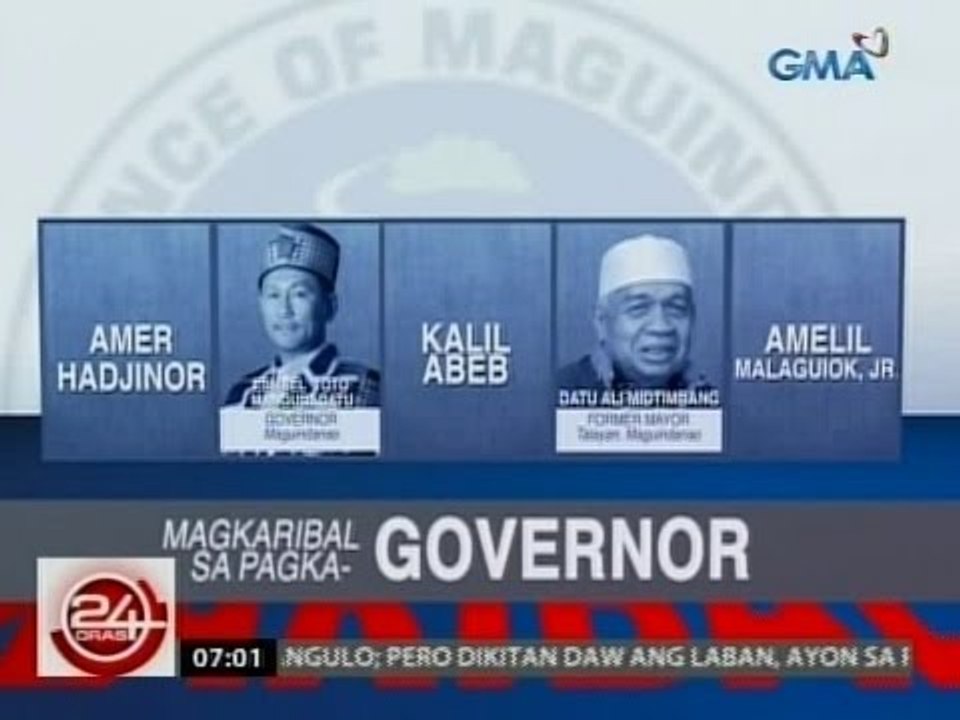 24 Oras: Gov. Toto Mangudadatu at Datu Ali Midtimbang, magkaribal sa pagka-gobernador