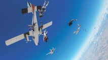 World Record Group Skydive: 65 Female Jumpers Take Epic Flight Upside Down!