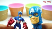 Играть Doh Мороженое Чашки Сюрприз Игрушки Marvel Мстители, Халк, Человек-Паук, Железный Человек, Капитан Америка