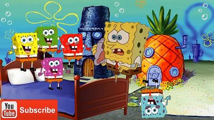 Five Little Spongebob Jumping on the Bed | Five Little shaun the sheep Jumping on the Bed Song