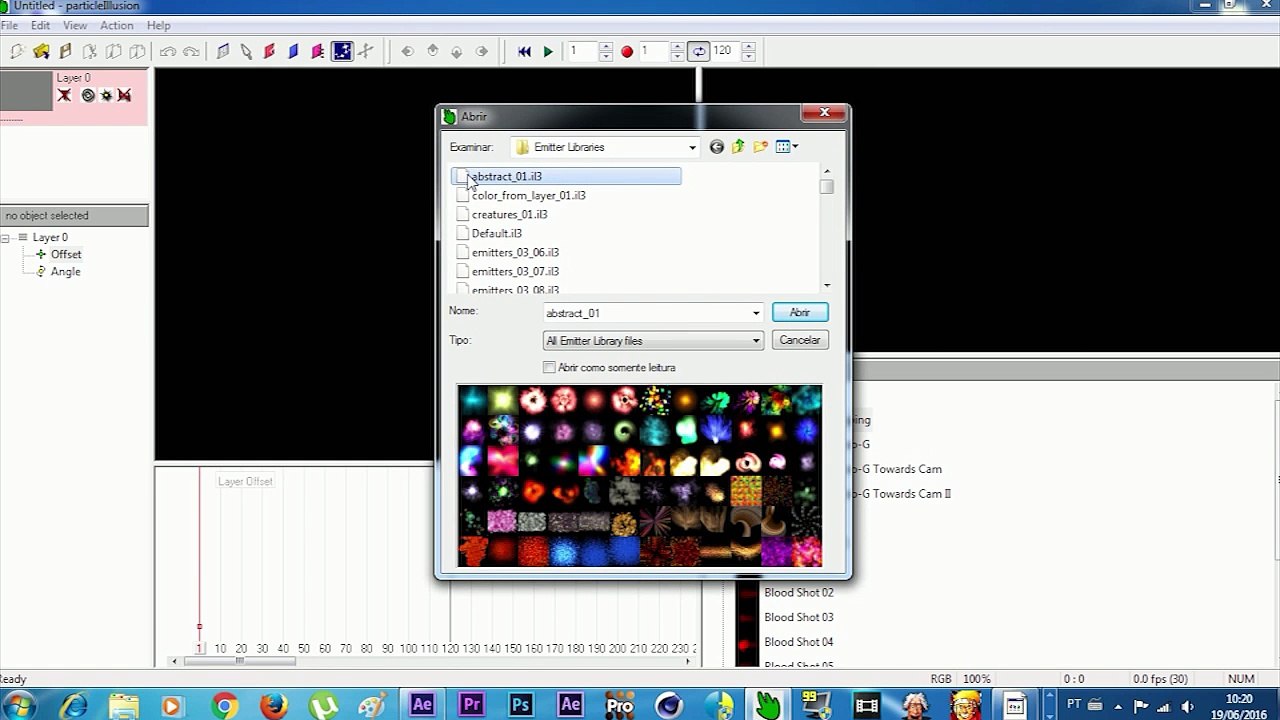 Canal alpha com Particle Illusion