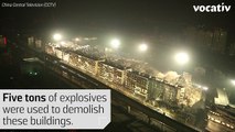 19 Buildings Flattened By Five Tons Of Explosives