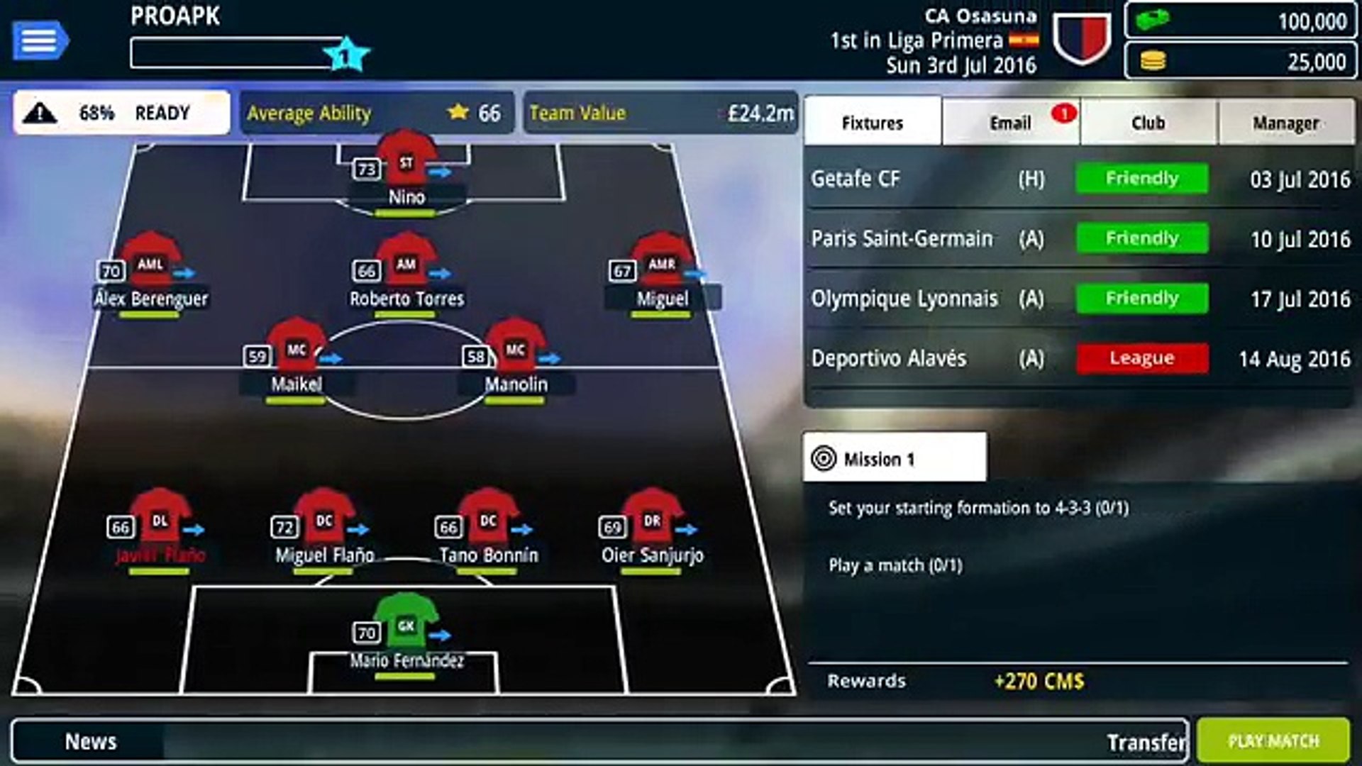 ⁣Championship Manager 17 Gameplay iOS / Android