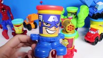 Play Doh Can Heads Captain America Iron Man Playdough Heads Superheroes Marvel Heroes Toy Videos
