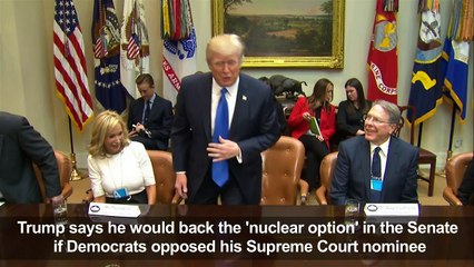 Trump backs 'nuclear option' in Supreme Court fight