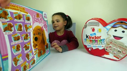 Kinder Surprise eggs Special Edition and Lucy Toy Puppy Dog for Kids