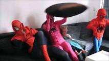 Itsy bitsy spider Joker prank song wit the spiderman family super heroes fun